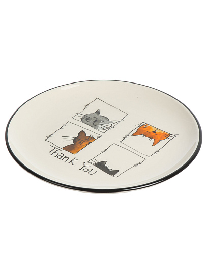 Тарелка доломит, 21х21х2.3 см, круглая, Cats, Daniks