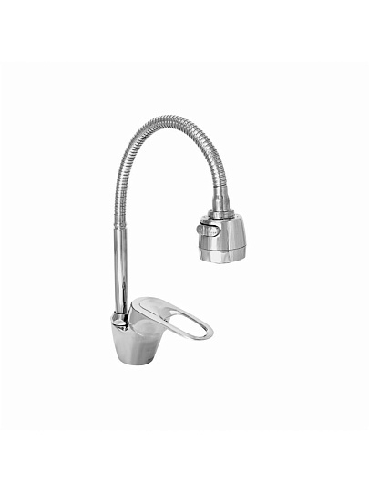 Смеситель для кухни, Gota Rocio, Flex, гибкий излив, с картриджем, хром, 232513G-GOTA