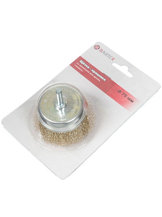 Щетка для дрели Bartex, 75 мм, чашка со шпилькой, 99475