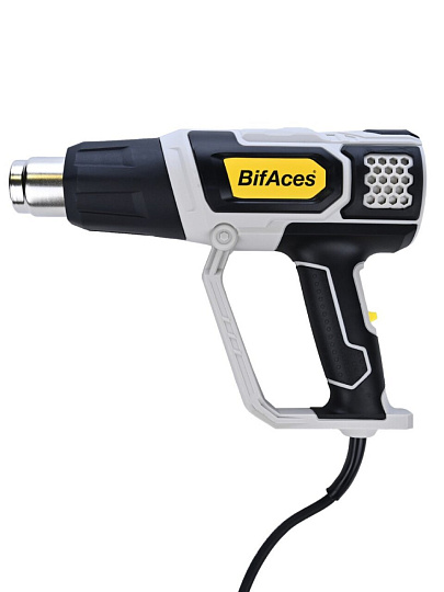 Фен строительный BifAces, AHG-2000-D, 2000 Вт, 500 л/мин, 60 °C, 600 °C, 2 режима