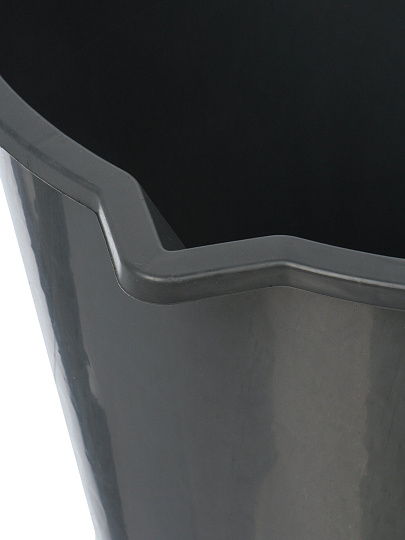 Ведро пластик, 12 л, черное, строительное, со сливом, антиударное, вс12а