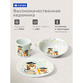 Набор посуды керамика, 3 шт, Мудрый филин, тарелка 17,5 см, салатник 15 см, кружка 230 мл, Daniks, C837 - фото 10