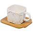 Набор чайный керамика, бамбук, 15 предметов, на 6 персон, чайник 1000 мл, кружки 115мл, Мрамор, Y6-6473 - фото 7