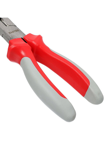 Тонкогубцы 200 мм, прямые, двухкомпонентный, углеродистая сталь, Bartex, Стандарт, 913018