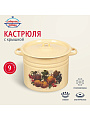 Кастрюля эмалированная сталь, 9 л, крышка сталь, цилиндрическая, Сибирские товары, С1622/.П/.п*59/*59/.П*79/*78/*119/79, в ассортименте