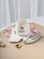 Чайная пара керамика, 3 предмета, на 1 персону, 250 мл, Единорог, B010404, в ассортименте - фото 3