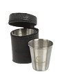 Рюмка нержавеющая сталь, 60 мл, 4 предмета, в кожаной тубе, Следопыт, PF-CWS-P28SET