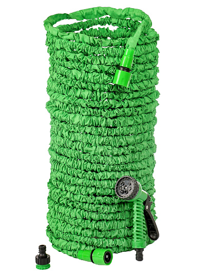 Шланг поливочный растягивающийся, 16.6-50 м, Grandy, латекс, зеленый