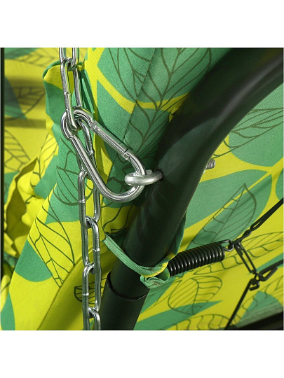 Качели садовые 3-местные, 240х138х160 см, 210 кг, Olsa, Рица, желтые, листья, с1114, металл