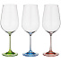 Бокал для вина, 350 мл, стекло, 6 шт, Bohemia, Виола, цветные ножки, 40729/D2222/350 - фото 2