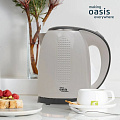 Чайник электрический Oasis, K-6SPW, белый с серым, 1.7 л, 2200 Вт, скрытый нагревательный элемент, нержавеющая сталь, пластик - фото 9