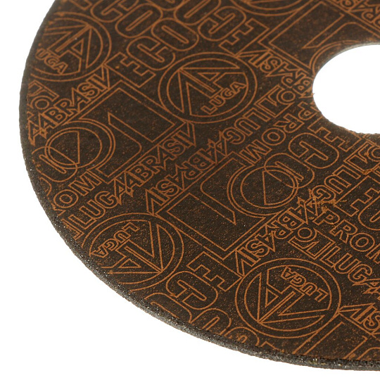 Круг отрезной по металлу, LugaAbrasiv, Professional, BF, диаметр 125х1.2 мм, посадочный диаметр 22.23 мм, зернистость A54, S 80 м/с