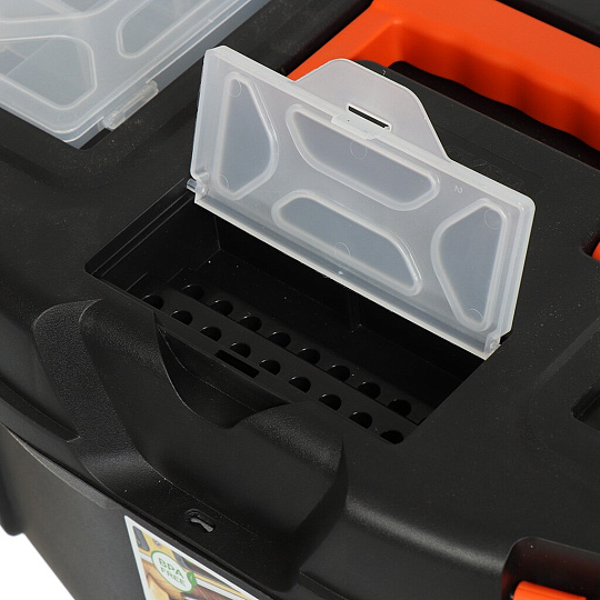 Ящик для инструментов, 19 '', 48.5х26х25.8 см, пластик, Blocker, Master, + органайзер, BR6673ЧРОР