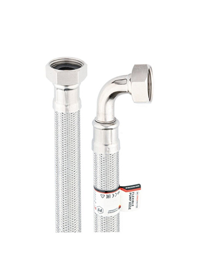 Подводка для насоса, сталь, 1", г-г, угловая, ProFactor, 0.5 м, PF WFH 528.50A