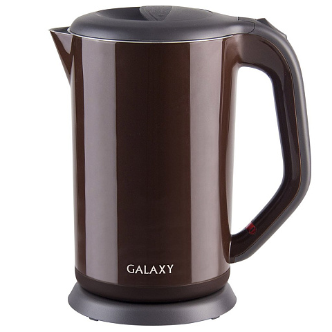 Чайник электрический Galaxy Line, GL 0318, коричневый, 1.7 л, 2000 Вт, скрытый нагревательный элемент, металл