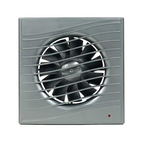 Вентилятор вытяжной настенный, выключатель, Viento, установочный диаметр 100 мм, 130 м³/ч, gray metal, Волна, В100СВ STILL gray