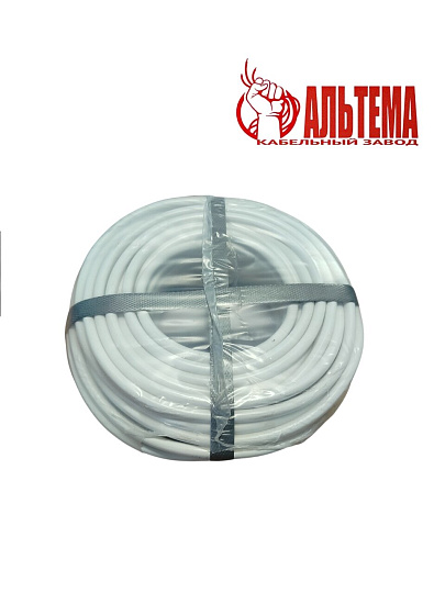 Кабель ПВС, 2х1.5 мм², 20 м, медь, гибкий, ГОСТ, белый, Альтема, А000250