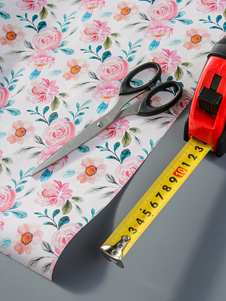 Бумага упаковочная 100х70 см, в ассортименте, глянцевая