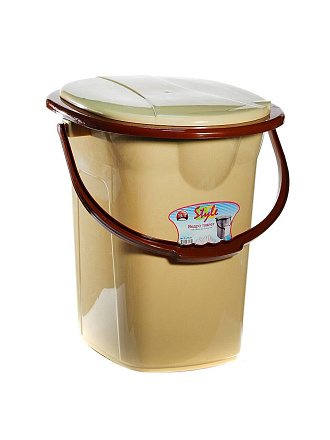 Ведро-туалет пластик, 19 л, молочный в ассортименте, DDStyle, Дуня, 09044