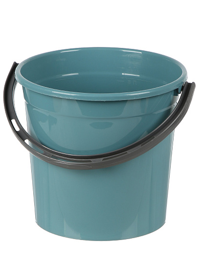 Ведро пластик, 10 л, бирюзово-синее, хозяйственное, Violet, 011055