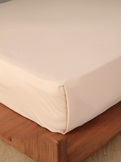 Простыня евро, 216 х 240 см, 100% хлопок, поплин, Silvano, Латте