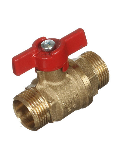 Кран для воды, 3/4", ш-ш, латунь, ручка-бабочка, DN 20, БАЗ