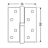 Петля врезная для деревянных дверей, Аллюр, 100х70х2 мм, левая, L1-LH-1BB-CP, 1110, 2 шт, блистер, хром - фото 3