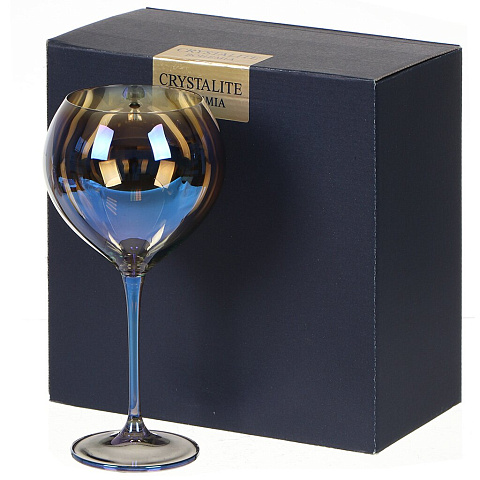 Бокал для вина, 640 мл, стекло, 2 шт, Bohemia, Галактика, 1SF06/640/RNSPGх2