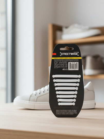 Шнурки для обуви Streetwise, силикон, 16 штук, в ассортименте, 459-267