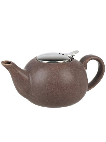 Чайник заварочный керамика, 0.75 л, с ситечком, Elrington, Феличита, 109-06019, шоколадный