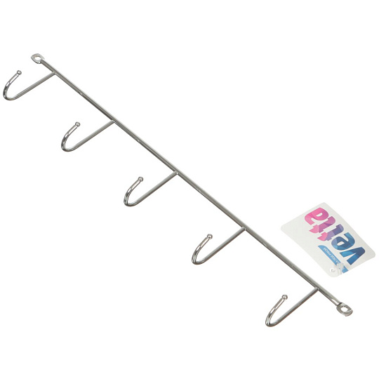 Вешалка настенная 5 крючков, с креплением сбоку, для одежды, Vetta, CWJ241B /481-045/