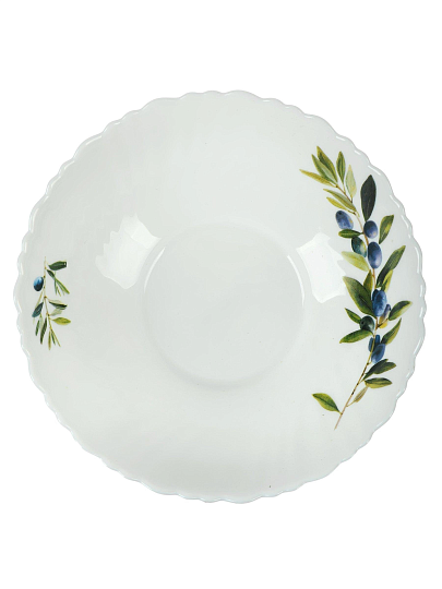 Салатник стеклокерамика, круглый, 15.3х5 см, 0.44 л, Олива, Jewel, ПС00172-58