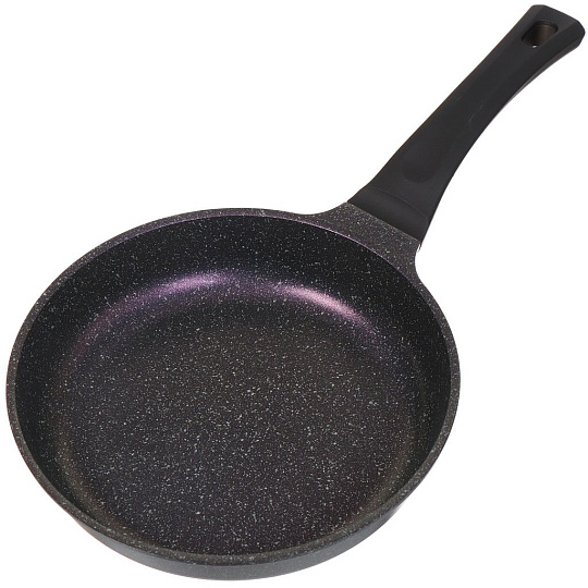 Сковорода литой алюминий, 24 см, антипригарное покрытие, Гурман, Мерцание, лиловый аметист, ГМ2401 ЛА