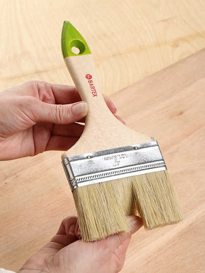 Кисть плоская, Bartex, Стандарт, 100 мм, 4 '', рукоятка дерево, 1117140