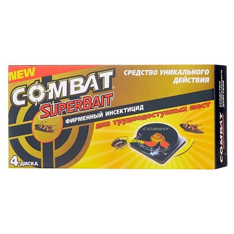 Инсектицид Super Bait, от тараканов, ловушка, 4 шт, Combat