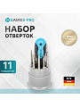 Набор отверток для точных работ, 11 предметов, Bartex, SL, PH, T, трехкомпонентная ручка, с насадками, пенал, AI-3004001