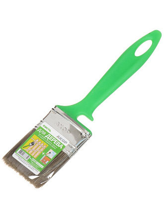 Кисть плоская, Акор, Работы по дереву, 12х50 мм, смешанная щетина, рукоятка пластик, 174 12 050