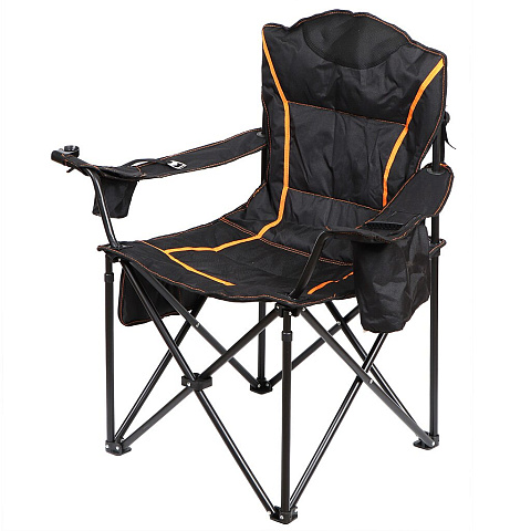 Кресло складное 62х62х90 см, черное, ткань, с карманом, с сумкой-чехлом, 120 кг, Green Days, YTBC146