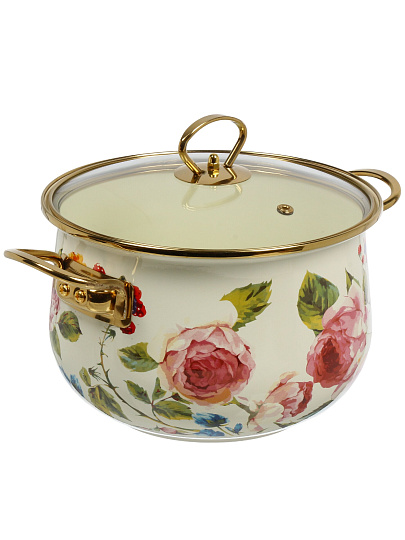 Кастрюля 4 л, крышка стекло, Daniks, Pions, индукция