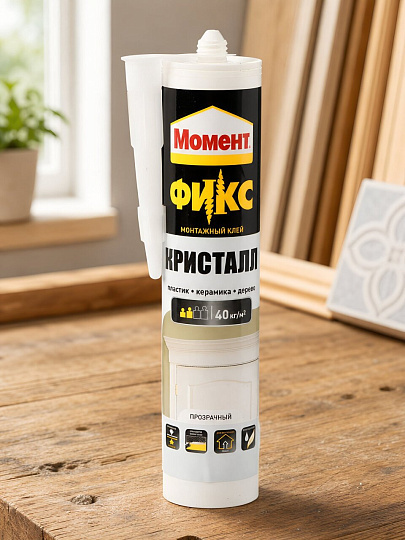 Жидкие гвозди Момент, Fix, Кристалл, 265 г, прозрачные, 2572945