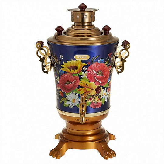 Самовар электрический Яромир, Маки ЯР-1803, 4 л, 2300 Вт, скрытый нагревательный элемент, металл