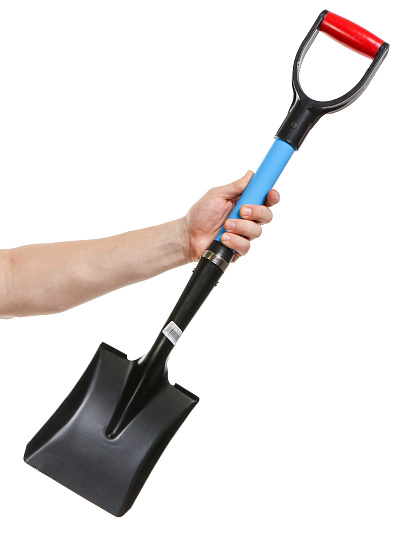 Лопата совковая, рельсовая сталь, 160х210х720 мм, черенок фибергласс, с рукояткой, SS519 F