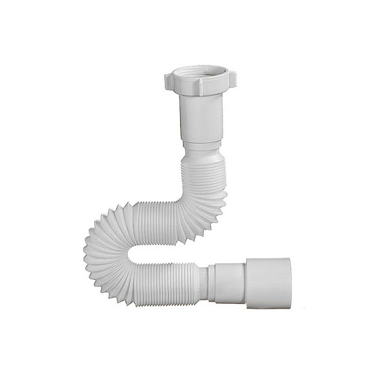 Гофра для сифона 2400 мм, 1 1/2&quot;х40/50, полипропилен, с гайкой, Orio, АС-10133