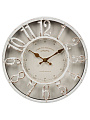 Часы настенные, 30 см, круглые, стекло, пластик, белые, A250050