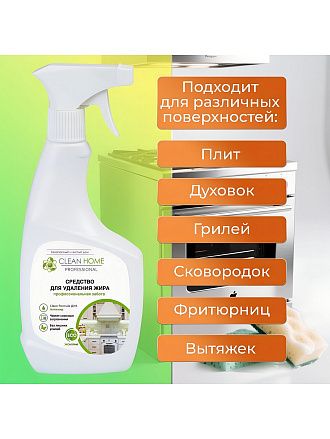 Чистящее средство для кухни, Clean Home, спрей, 500 мл, от жира
