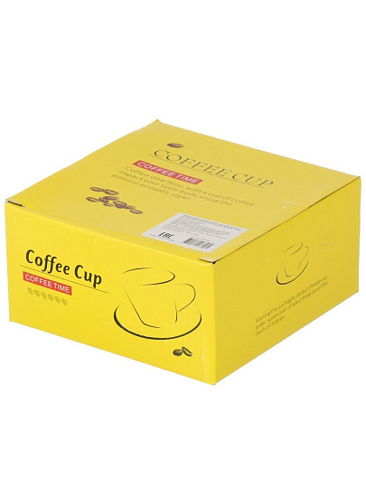 Чайная пара керамика, 2 предмета, на 1 персону, 220 мл, Английский стиль, голубые цветы, ручная работа, блюдце 15х2 см, B060325