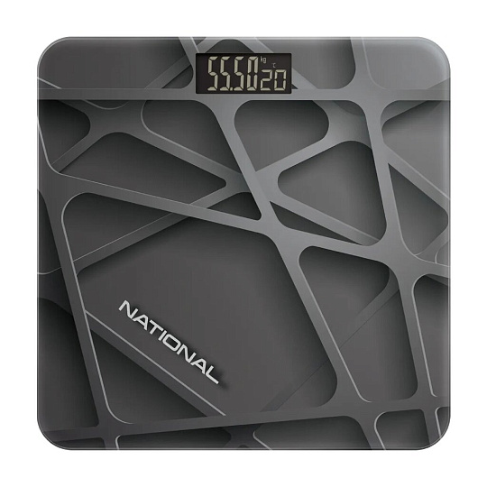 Весы напольные электронные, National, NB-BS18115, стекло закаленное, до 180 кг, черный алмаз