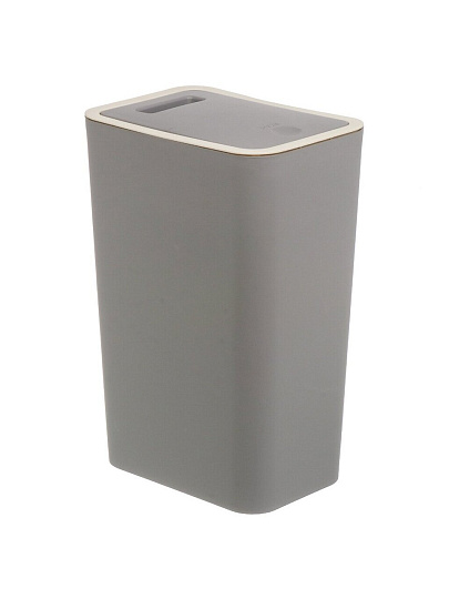 Контейнер для мусора пластик, 6 л, прямоугольный, серый, Y4-8660