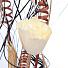 Цветок искусственный декоративный Тинги Композиция Завитки белый и коричневый, бело-коричневый - фото 2