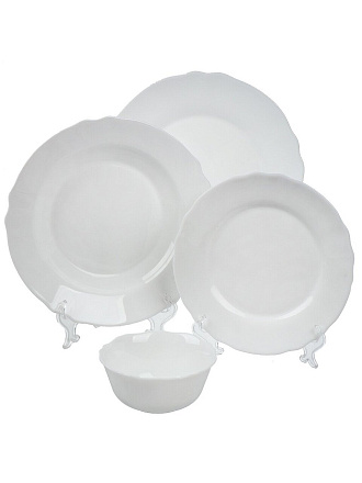 Сервиз столовый стеклокерамика, 16 предметов, на 4 персоны, Luminarc, Louis XV, V2939